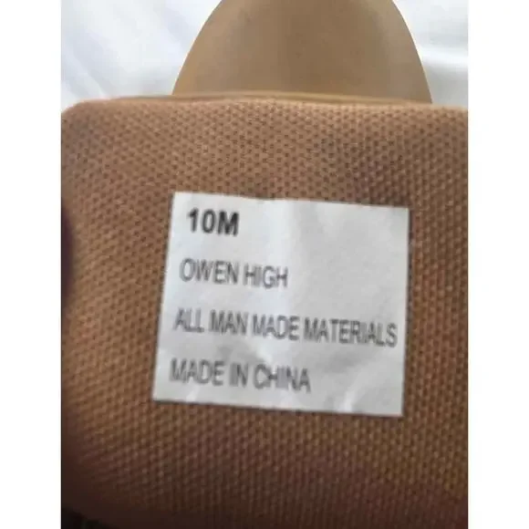 U.S. Polo Assn. Men’s Owen High Boots Size 10M Tan Wheat Lace-Up - Picture 8 of 8